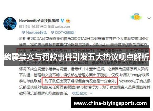 魏震禁赛与罚款事件引发五大热议观点解析